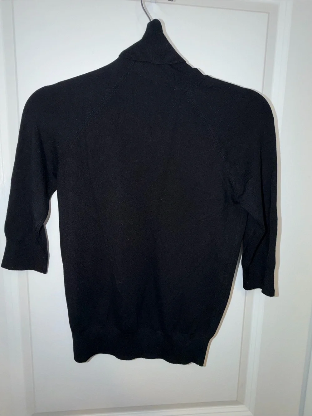 Zara Black Short-Sleeve Turtleneck Sweater